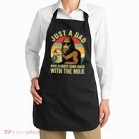 Bigfoot Papa Just A Dad Who Always Came Back With The Milk Apron thumb 2