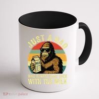 Bigfoot Papa Just A Dad Who Always Came Back With The Milk Coffee Mug thumb 1
