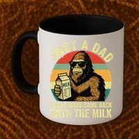 Bigfoot Papa Just A Dad Who Always Came Back With The Milk Coffee Mug thumb 2