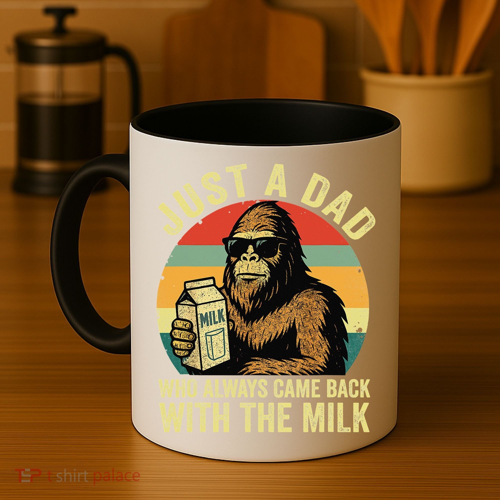 Bigfoot Papa Just A Dad Who Always Came Back With The Milk Coffee Mug