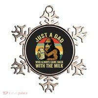 Bigfoot Papa Just A Dad Who Always Came Back With The Milk Ornament thumb 0