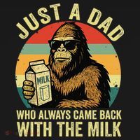 Bigfoot Papa Just A Dad Who Always Came Back With The Milk Ornament thumb 1