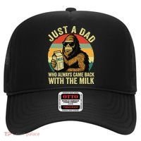 Bigfoot Papa Just A Dad Who Always Came Back With The Milk Hat thumb 0