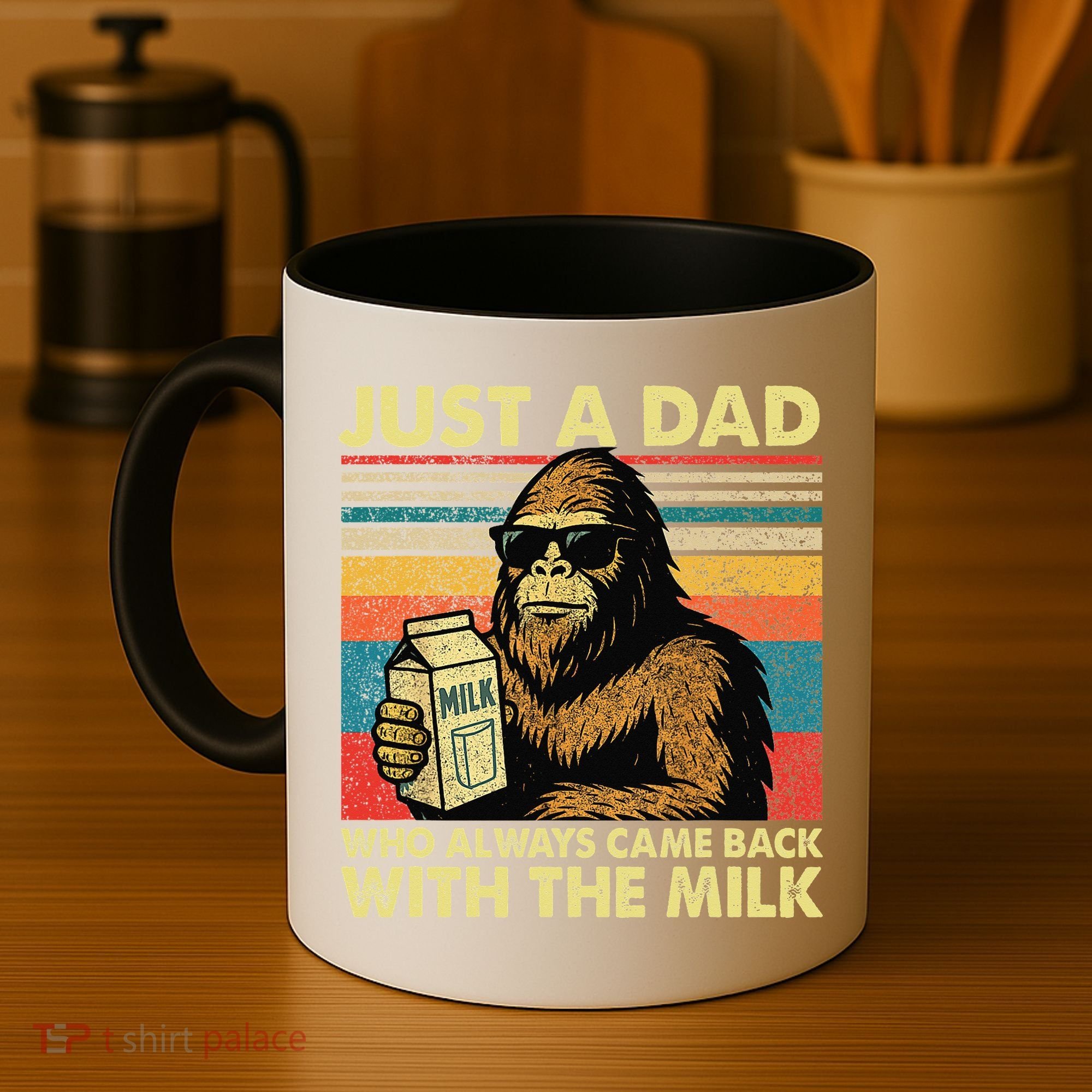 Bigfoot Papa Just A Dad Who Always Came Back With The Milk Coffee Mug