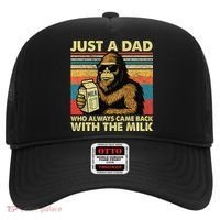 Bigfoot Papa Just A Dad Who Always Came Back With The Milk Hat thumb 0