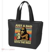 Bigfoot Papa Just A Dad Who Always Came Back With The Milk Tote Bag thumb 3
