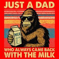 Bigfoot Papa Just A Dad Who Always Came Back With The Milk Santa Hat thumb 1