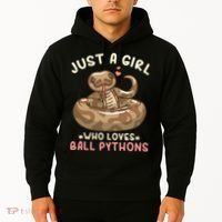 Ball Python Just A Girl Who Loves Ball Pythons Hoodie thumb 2