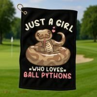 Ball Python Just A Girl Who Loves Ball Pythons Golf Towel thumb 1