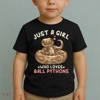 Ball Python Just A Girl Who Loves Ball Pythons Toddler T-Shirt thumb 2