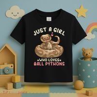 Ball Python Just A Girl Who Loves Ball Pythons Toddler T-Shirt thumb 3