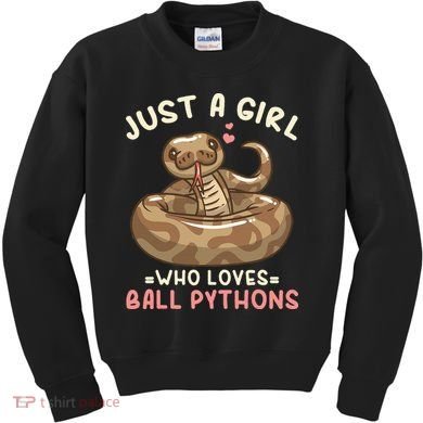 Ball Python Just A Girl Who Loves Ball Pythons Kids Sweatshirt
