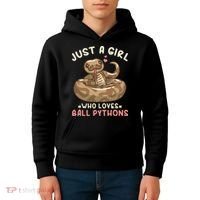 Ball Python Just A Girl Who Loves Ball Pythons Kids Hoodie thumb 4