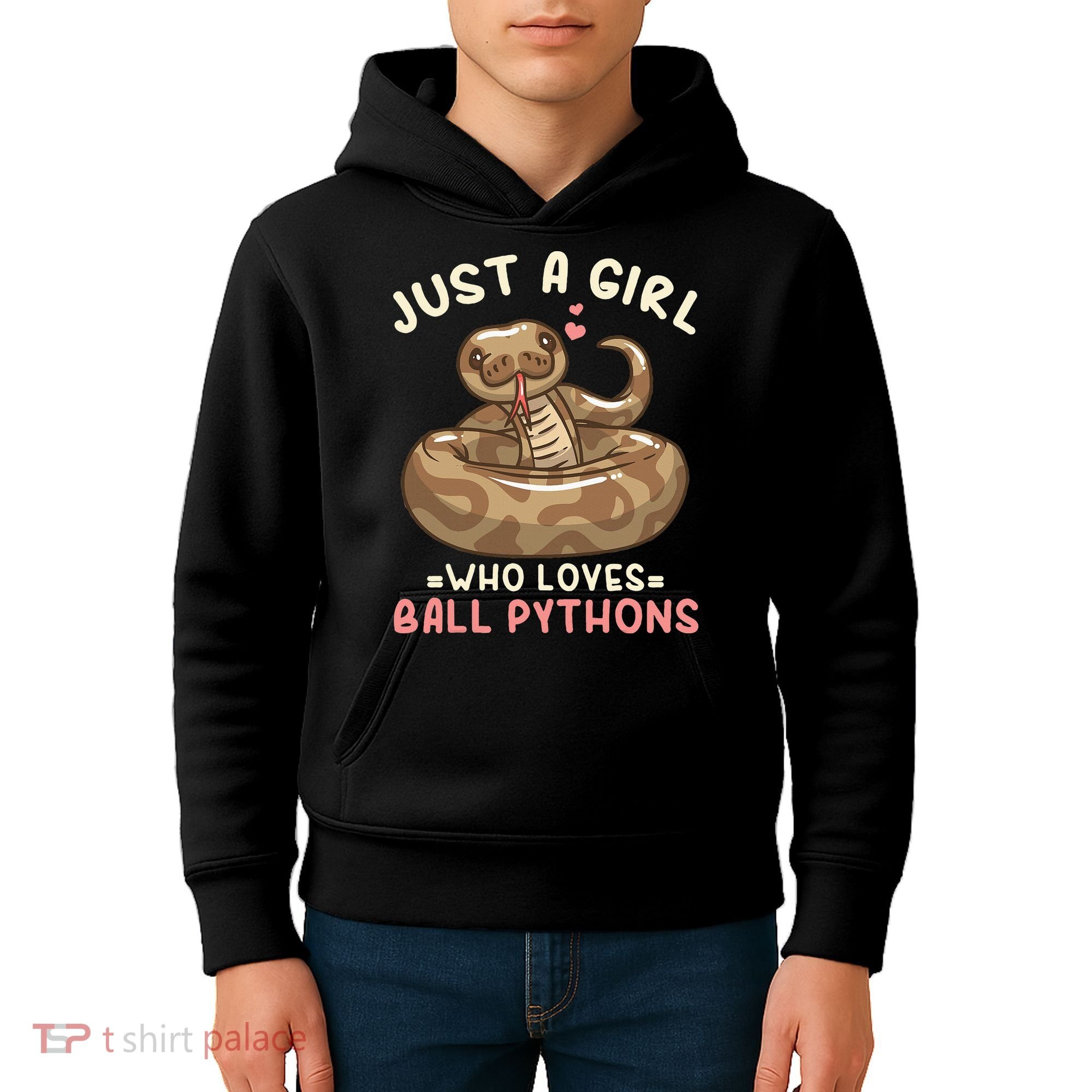 Ball Python Just A Girl Who Loves Ball Pythons Kids Hoodie