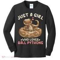 Ball Python Just A Girl Who Loves Ball Pythons Kids Long Sleeve Shirt thumb 0