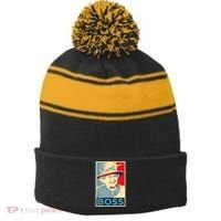 Boss Platinum Jubilee Queen Elizabeth Retro Stripe Pom Pom Beanie thumb 0
