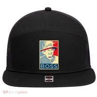 Boss Platinum Jubilee Queen Elizabeth Retro 7 Panel Mesh Trucker Snapback Hat thumb 0
