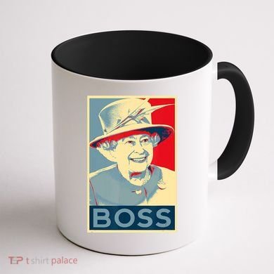 Boss Platinum Jubilee Queen Elizabeth Retro Coffee Mug back