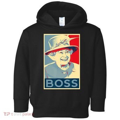 Boss Platinum Jubilee Queen Elizabeth Retro Toddler Hoodie