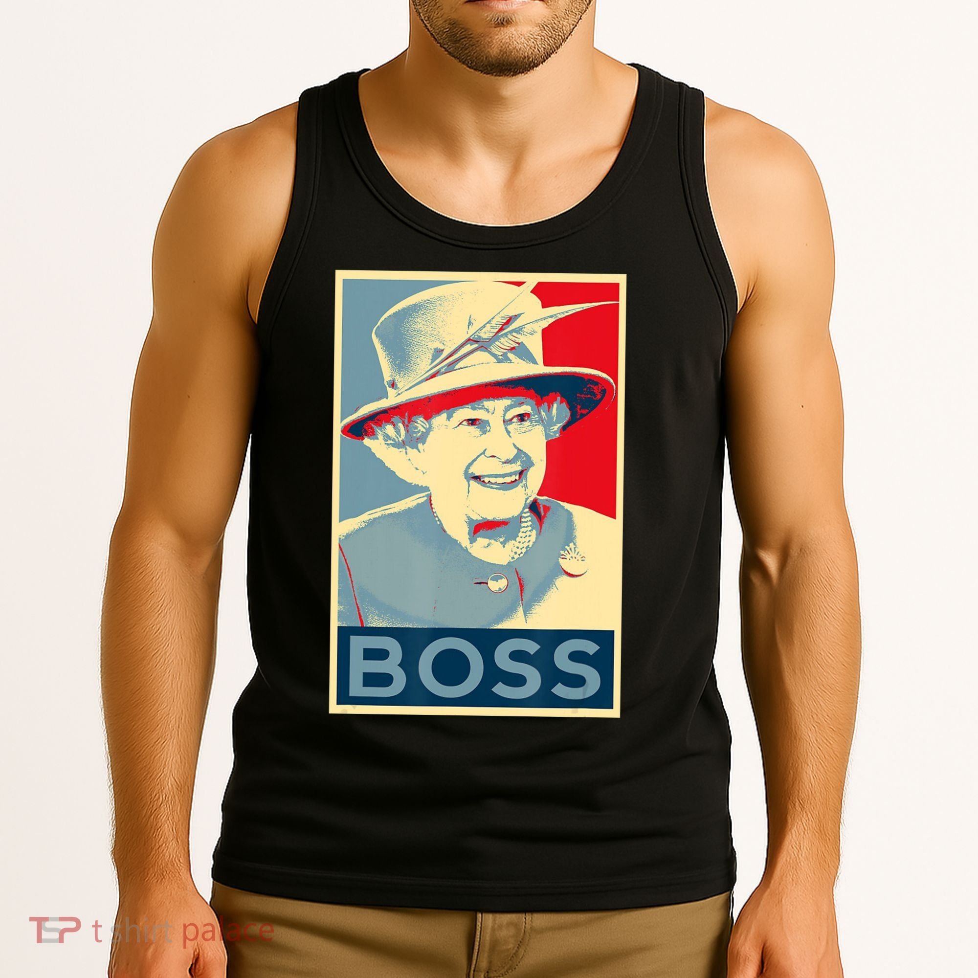 Boss Platinum Jubilee Queen Elizabeth Retro Tank Top