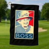 Boss Platinum Jubilee Queen Elizabeth Retro Golf Towel thumb 1