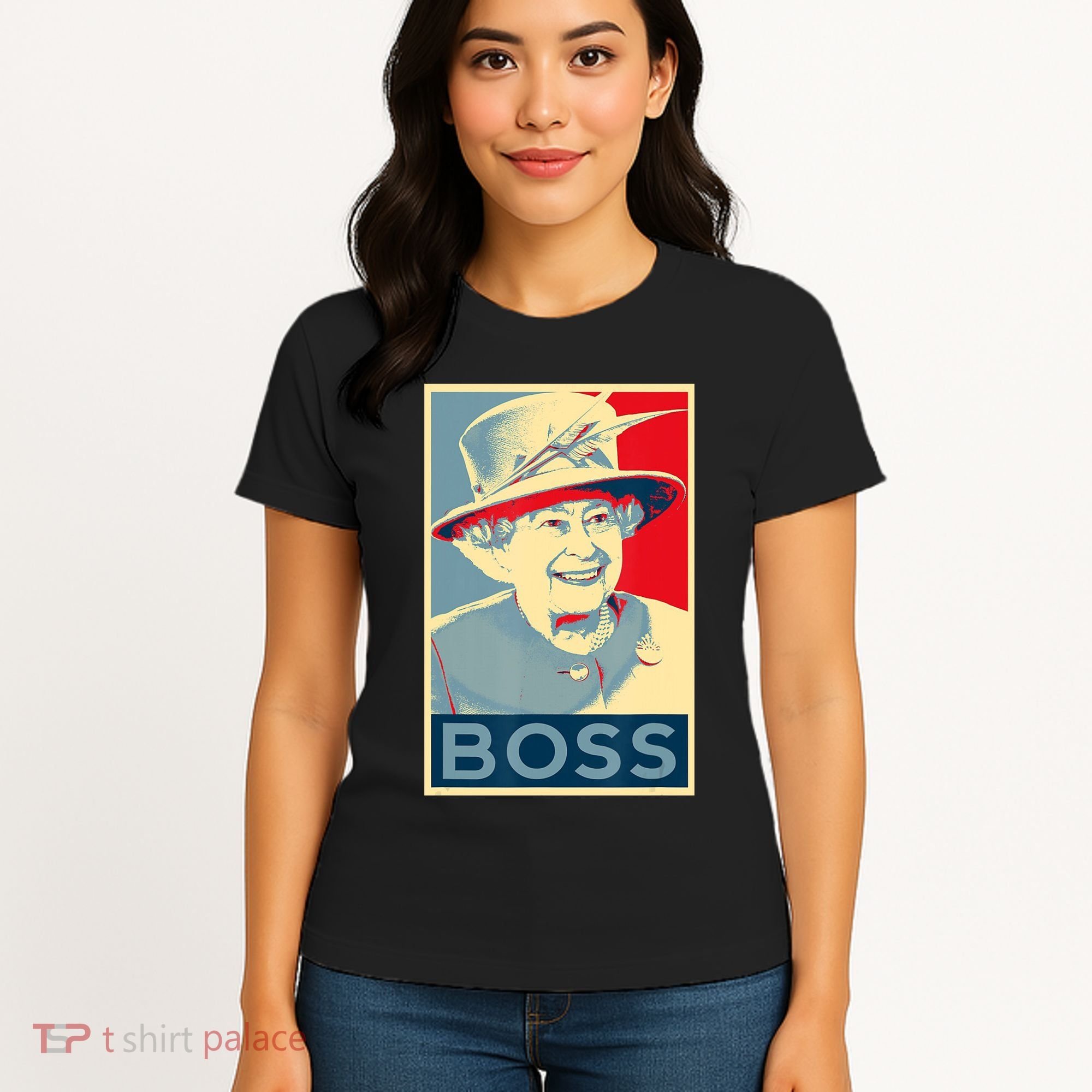 Boss Platinum Jubilee Queen Elizabeth Retro Women's T-Shirt
