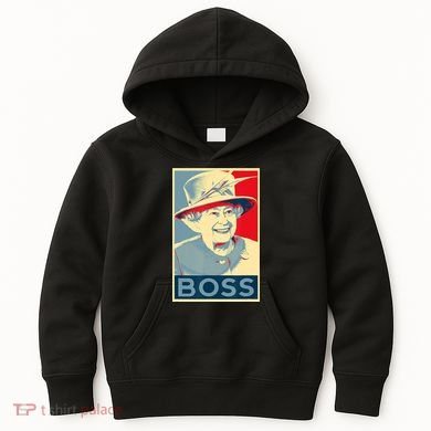 Boss Platinum Jubilee Queen Elizabeth Retro Kids Hoodie