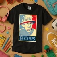 Boss Platinum Jubilee Queen Elizabeth Retro Kids T-Shirt thumb 3