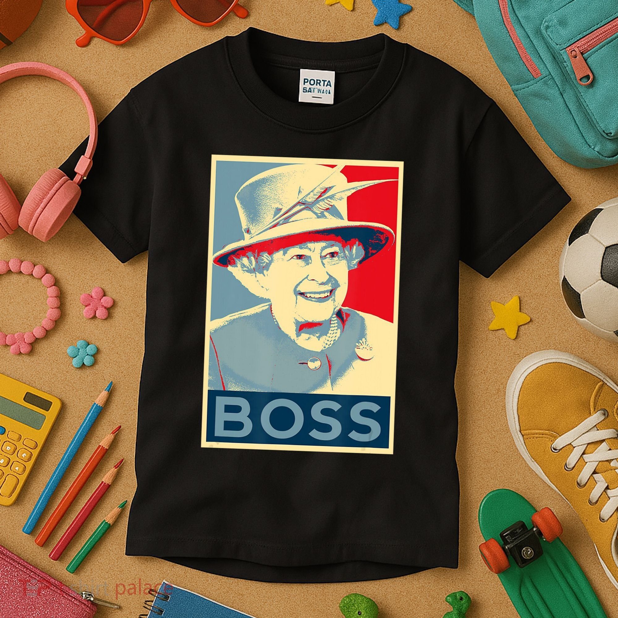 Boss Platinum Jubilee Queen Elizabeth Retro Kids T-Shirt