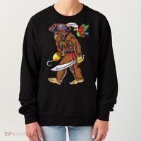 Bigfoot Pirate Jolly Roger Costume Sasquatch Women's Sweatshirt thumb 0