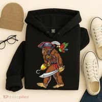 Bigfoot Pirate Jolly Roger Costume Sasquatch Hoodie thumb 4