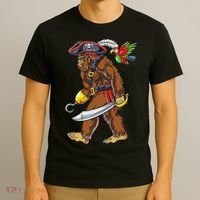 Bigfoot Pirate Jolly Roger Costume Sasquatch T-Shirt thumb 3