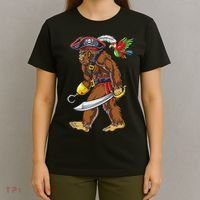 Bigfoot Pirate Jolly Roger Costume Sasquatch T-Shirt thumb 4