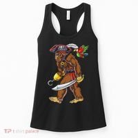 Bigfoot Pirate Jolly Roger Costume Sasquatch Women's Tank Top thumb 0