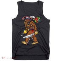 Bigfoot Pirate Jolly Roger Costume Sasquatch Tank Top thumb 0