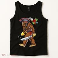 Bigfoot Pirate Jolly Roger Costume Sasquatch Tank Top thumb 2