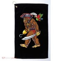Bigfoot Pirate Jolly Roger Costume Sasquatch Golf Towel thumb 0