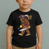 Bigfoot Pirate Jolly Roger Costume Sasquatch Toddler T-Shirt thumb 2