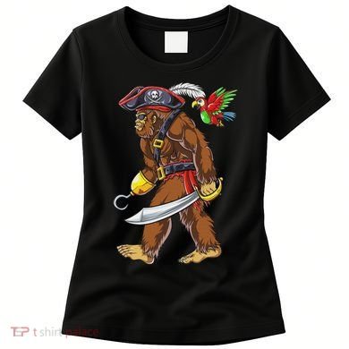 Bigfoot Pirate Jolly Roger Costume Sasquatch Women's T-Shirt