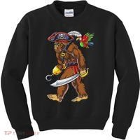 Bigfoot Pirate Jolly Roger Costume Sasquatch Kids Sweatshirt thumb 0