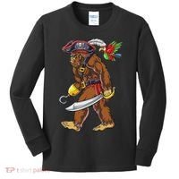 Bigfoot Pirate Jolly Roger Costume Sasquatch Kids Long Sleeve Shirt thumb 0