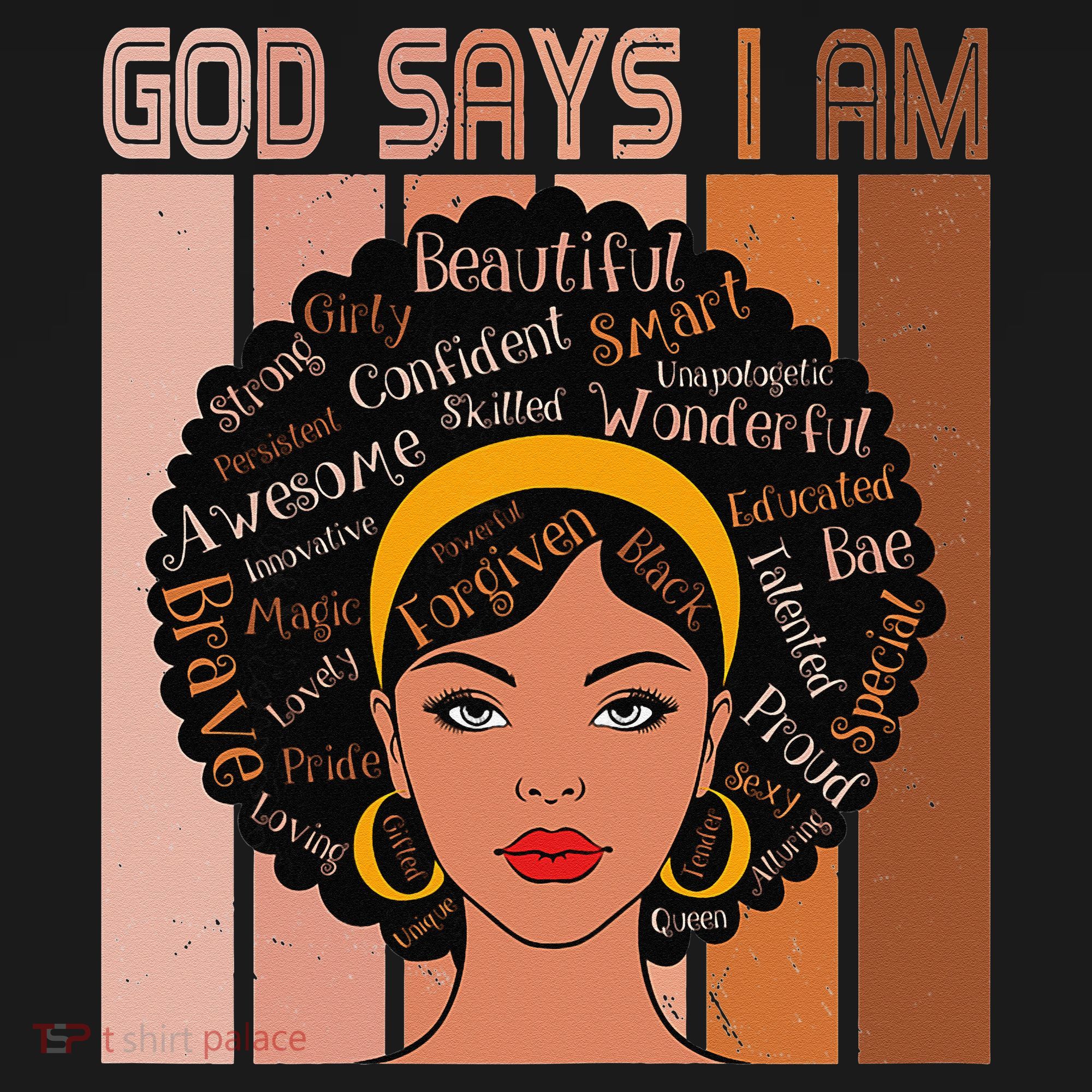 Black Powerful Juneteenth African American God Says I Am Women's Hoodie