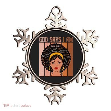 Black Powerful Juneteenth African American God Says I Am Ornament