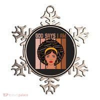 Black Powerful Juneteenth African American God Says I Am Ornament thumb 0
