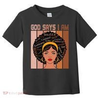 Black Powerful Juneteenth African American God Says I Am Toddler T-Shirt thumb 0