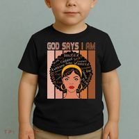 Black Powerful Juneteenth African American God Says I Am Toddler T-Shirt thumb 2