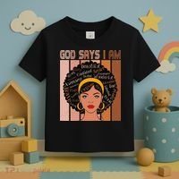 Black Powerful Juneteenth African American God Says I Am Toddler T-Shirt thumb 3