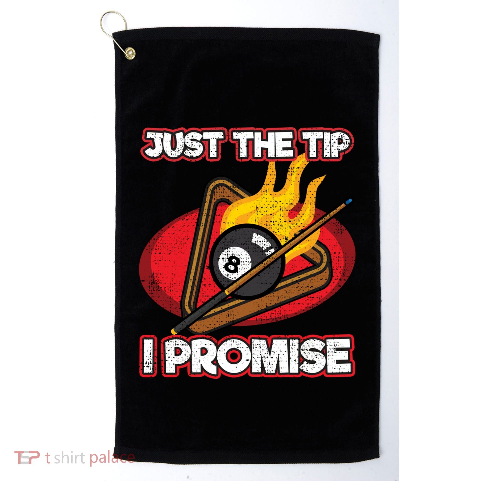 Billiards Player Just The Tip Promise Magic Shot Pool Cute Gift Golf Towel
