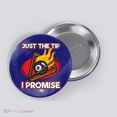 Billiards Player Just The Tip Promise Magic Shot Pool Cute Gift Button