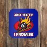 Billiards Player Just The Tip Promise Magic Shot Pool Cute Gift Coaster thumb 0